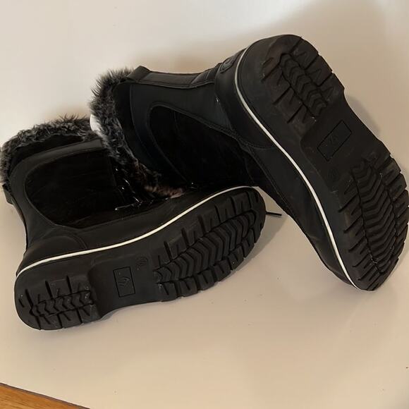 Champion C9 Ruthie Tall Black Leather Winter Boot With Faux Fur Lining Size 10 - Picture 6 of 7